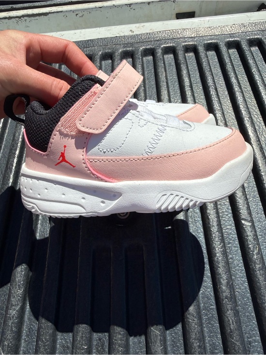 Nike Other - Nike Kids' Pink and White Strap Sneaker